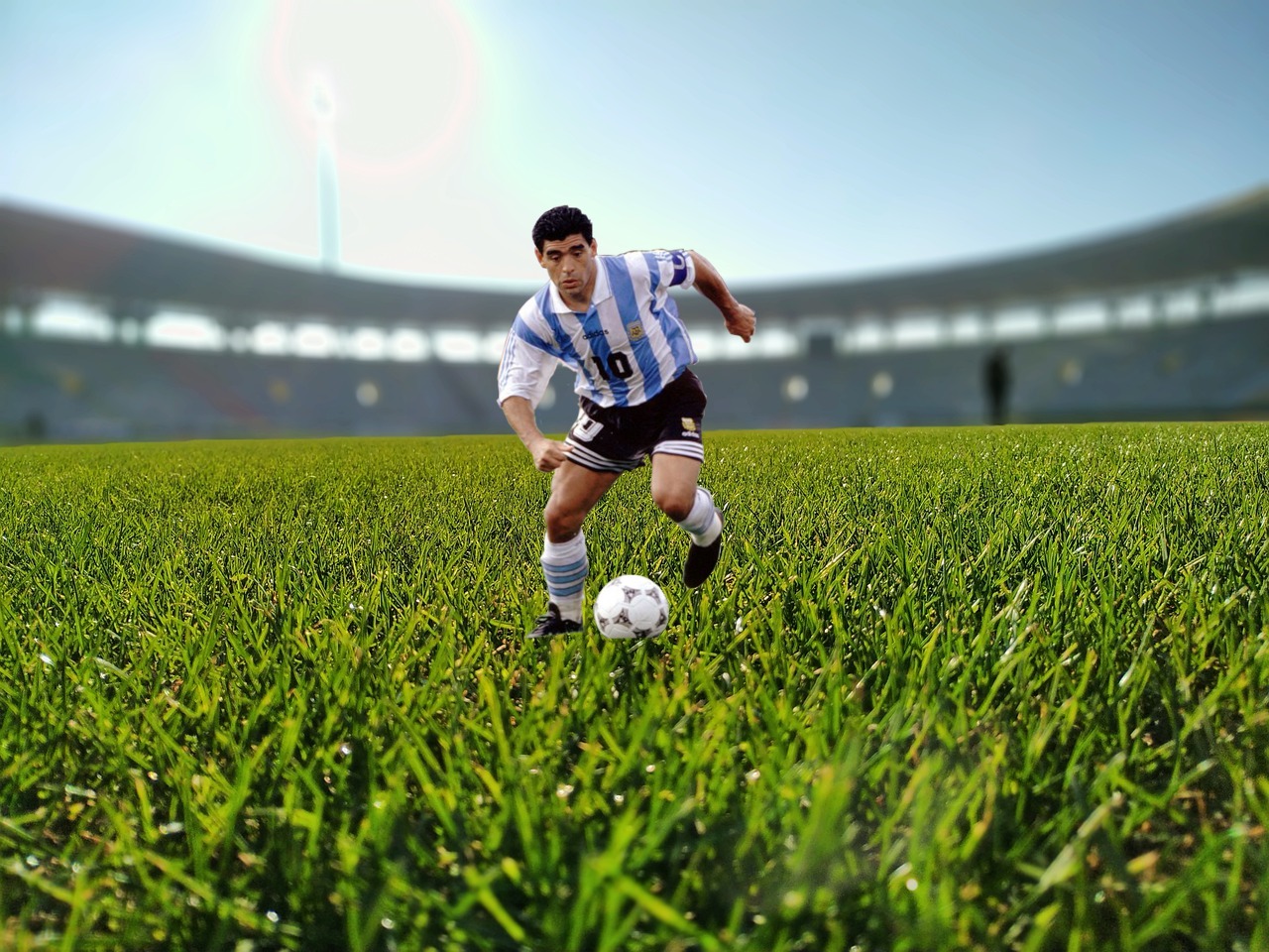 Diego Maradona Fußballstadion Rasen|