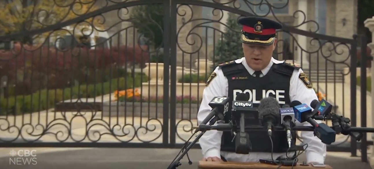 Kanadischer Polizist Pressekonferenz