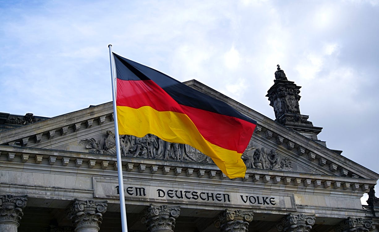 Deutscher Reichstag Deutschlandflagge Fahne Dem Deutschen Volke