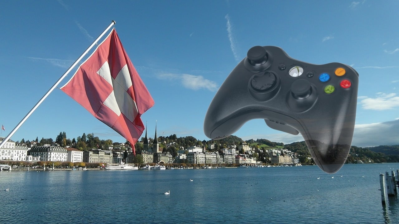 See Luzern Schweizer Flagge Gaming Konsole