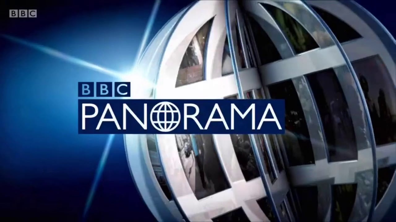BBC Panorama Logo||Logo der UK Gambling Commission|Würfel auf schwarzem Grund