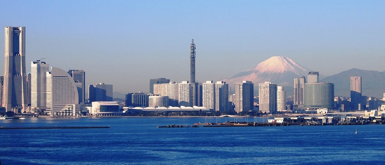 Die Skyline von Yokohama