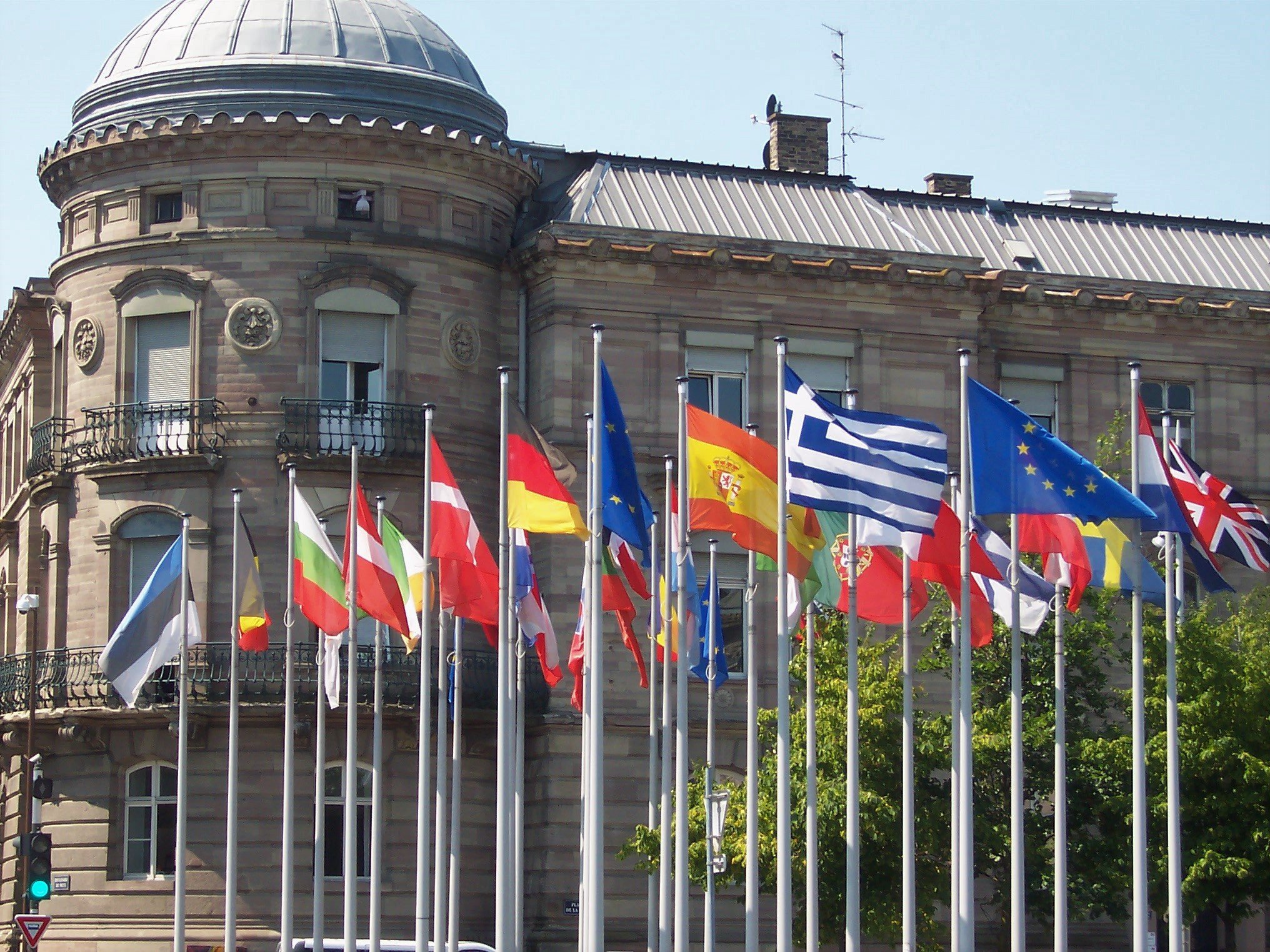 EU-Flaggen in Straßburg