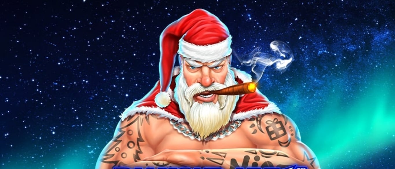 Weihnachtsmann mit Zigarre und Tattoos