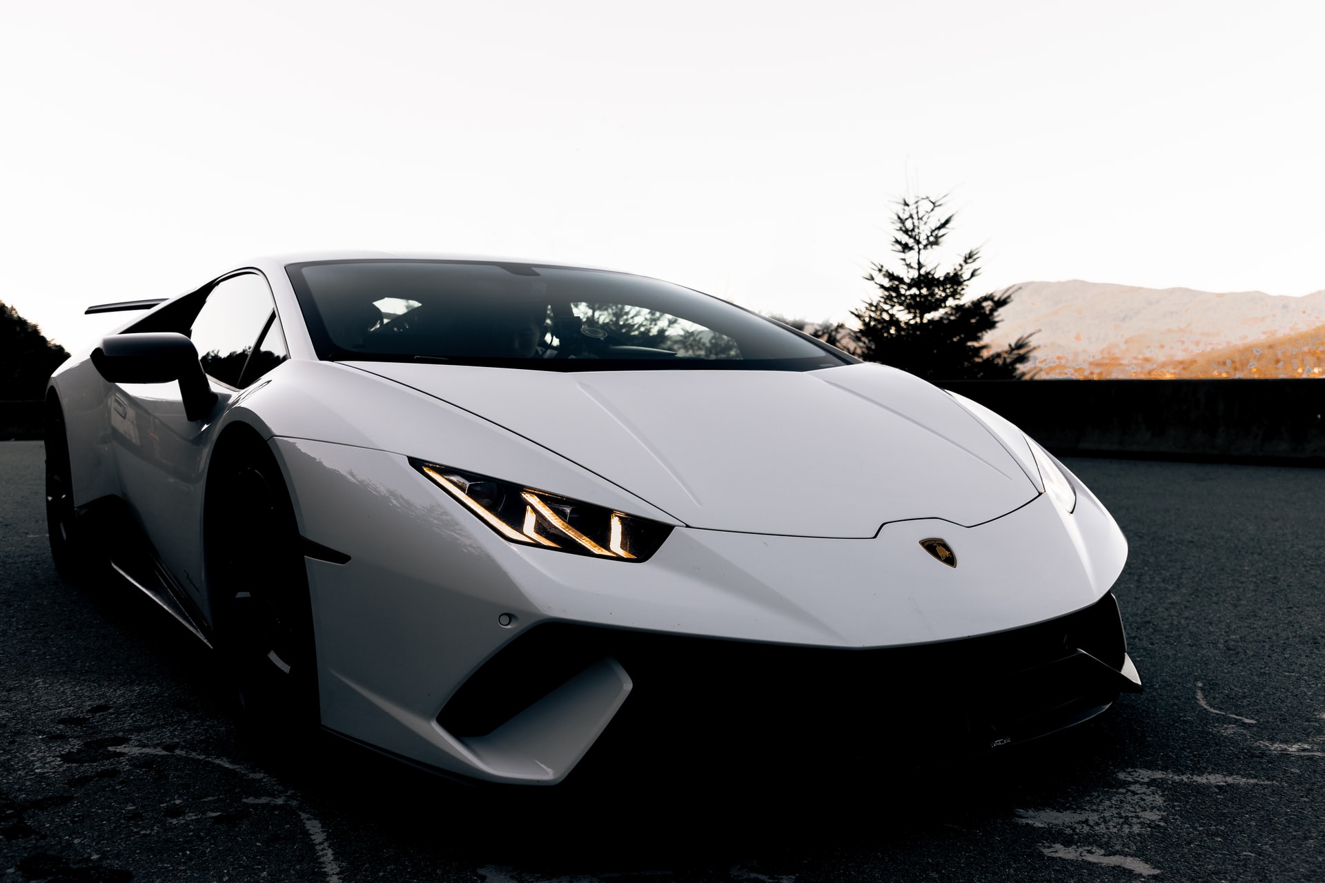 Weißer Lamborghini