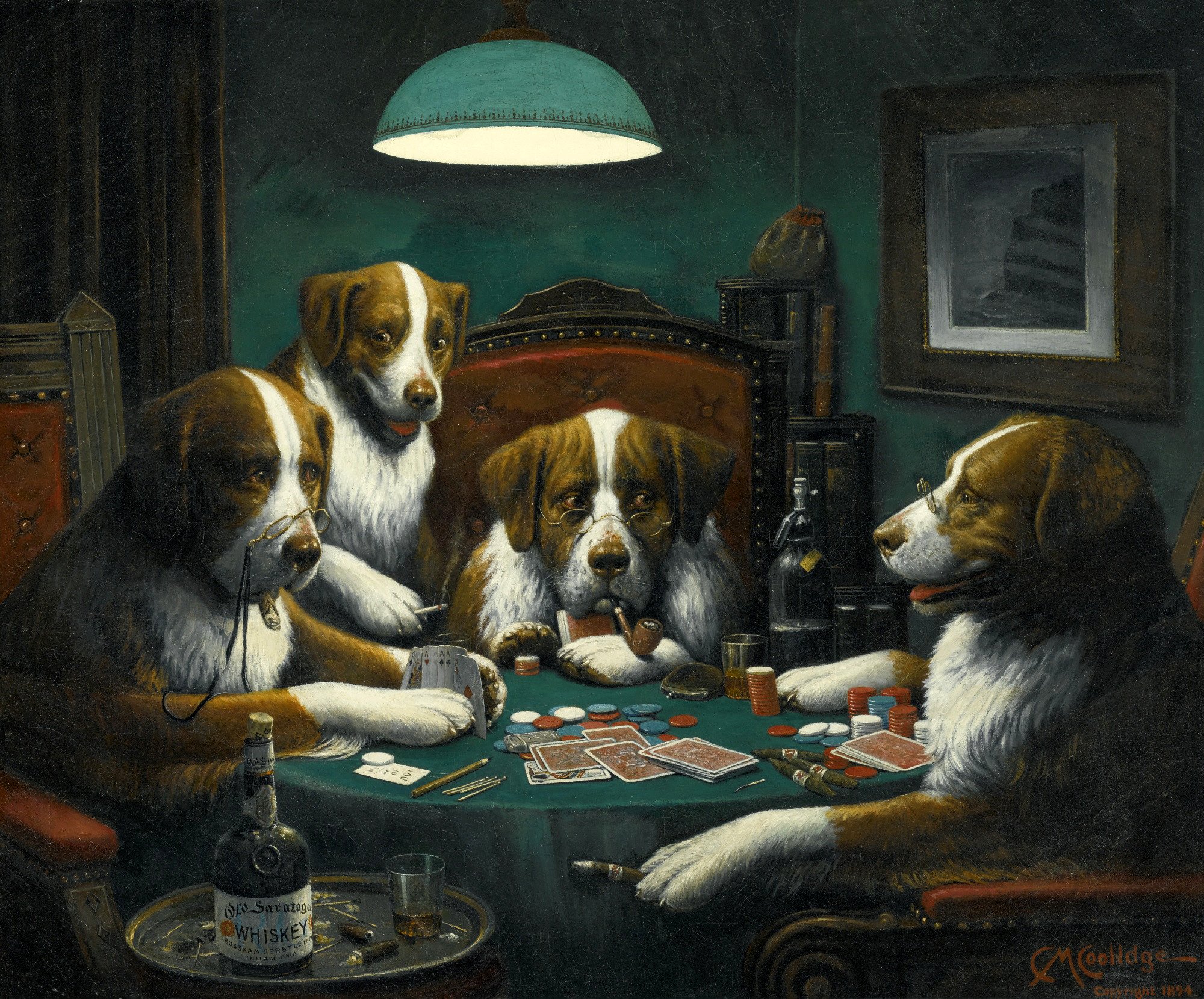 Cassius Marcellus Coolidge Gemälde Poker Game