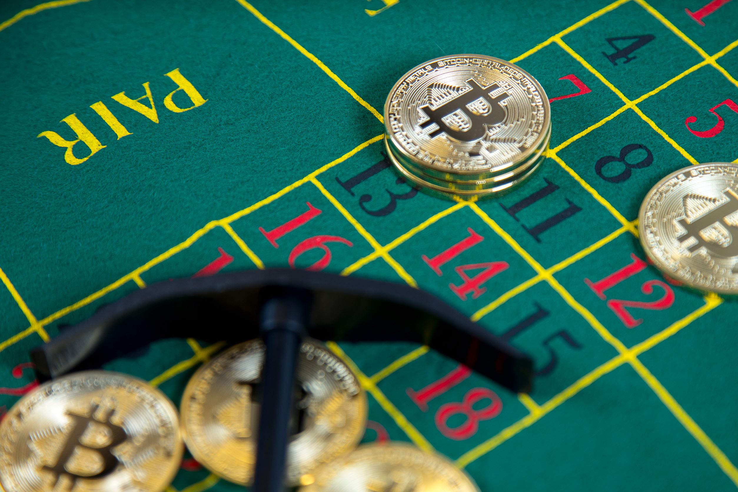 Bitcoins, Roulette-Tisch