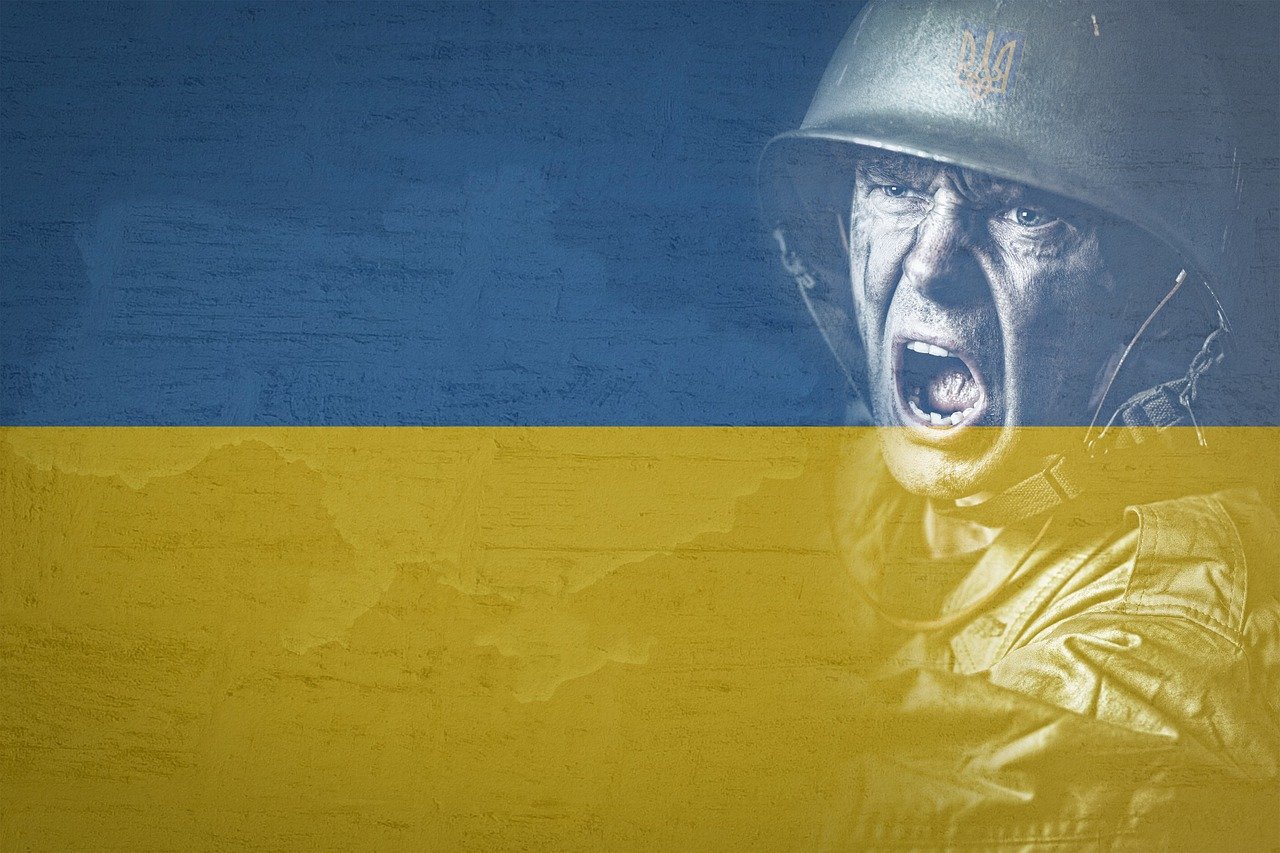Ukraine Flagge, Krieg in der Ukraine