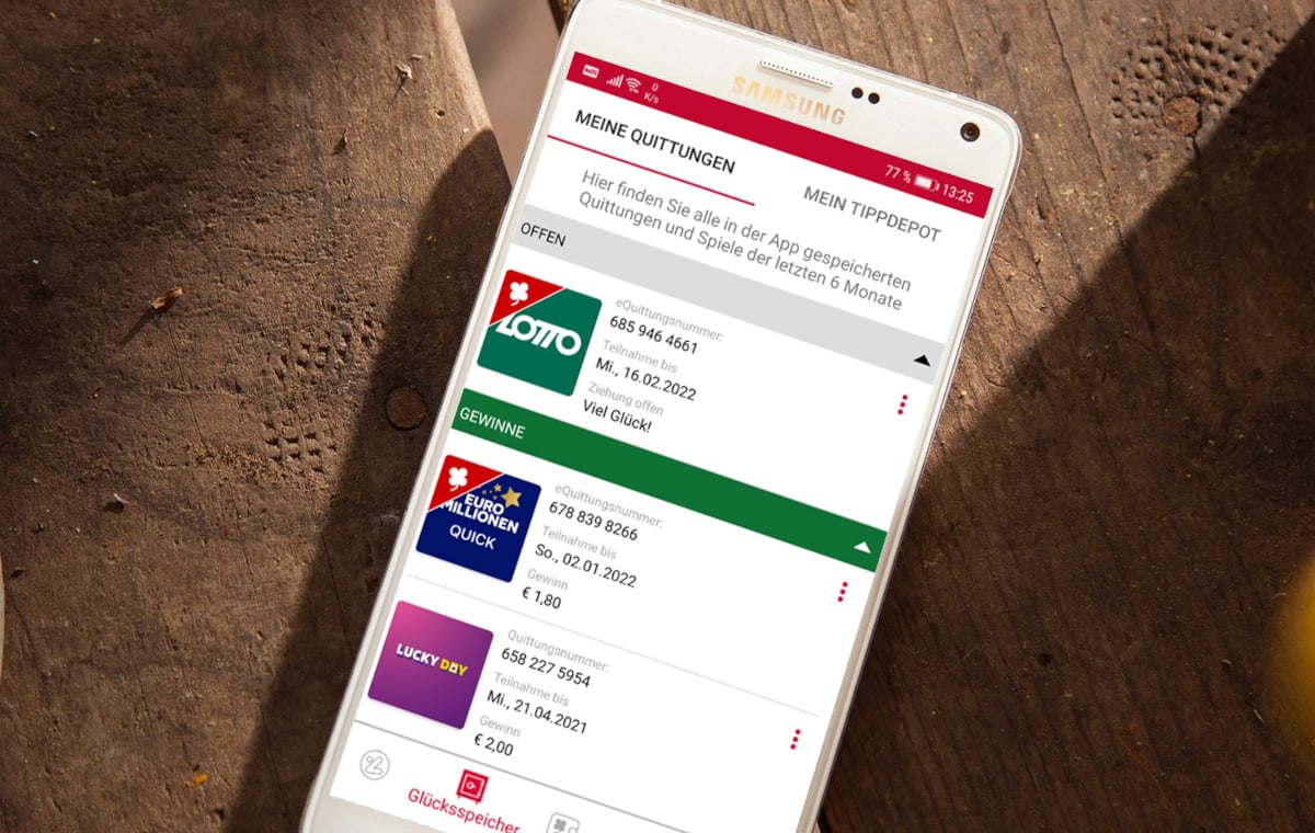 Smartphone Lotto-App Österreich