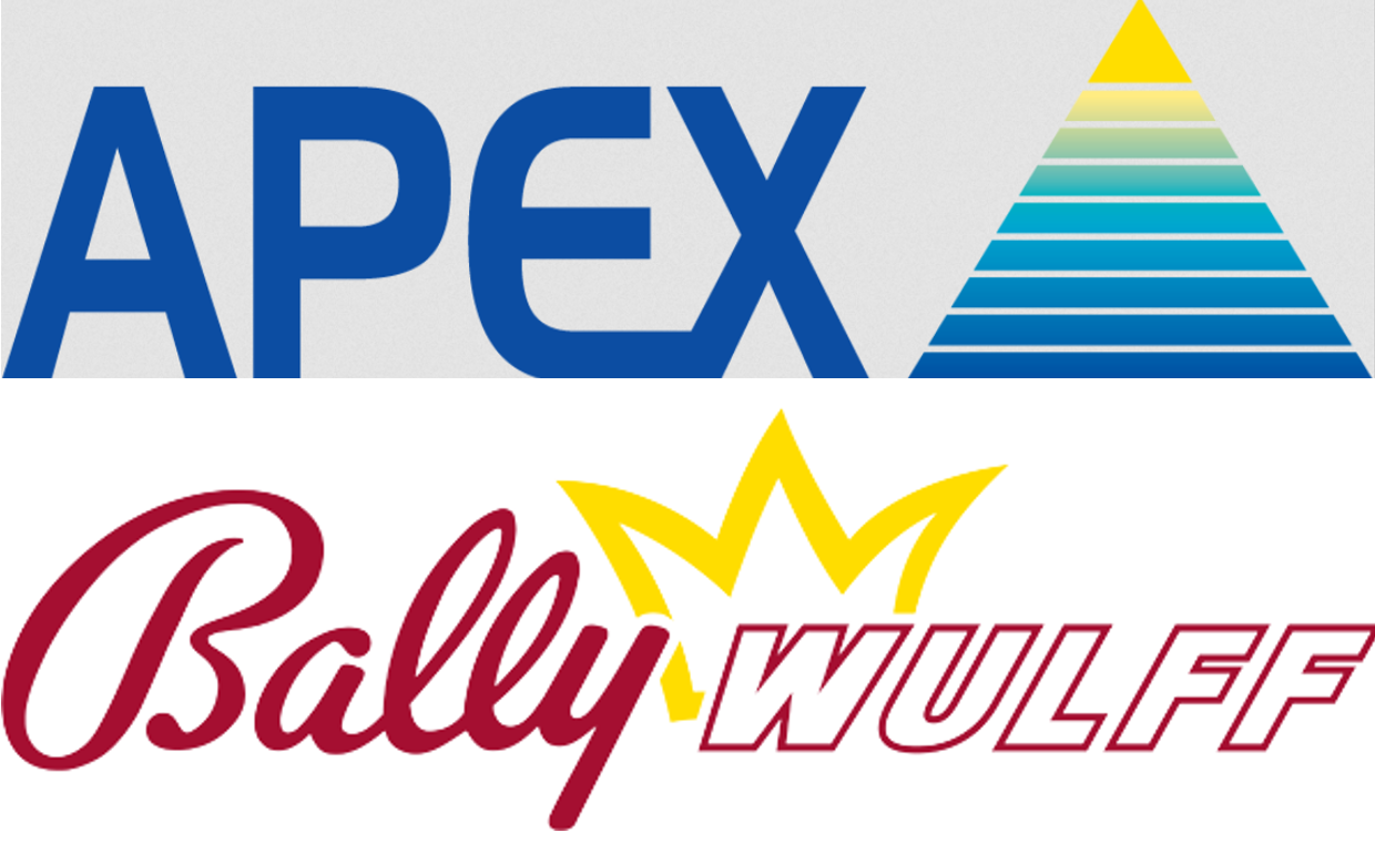 Apex Gaming Bally Wulff Logos
