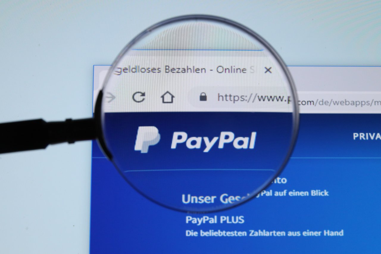 PayPal Webseite, Lupe