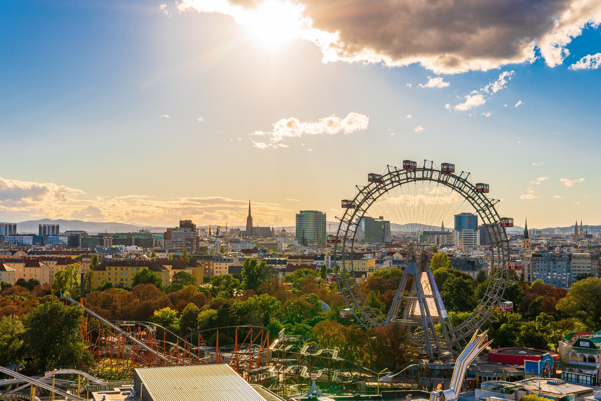 Blick auf Wien mit Prater