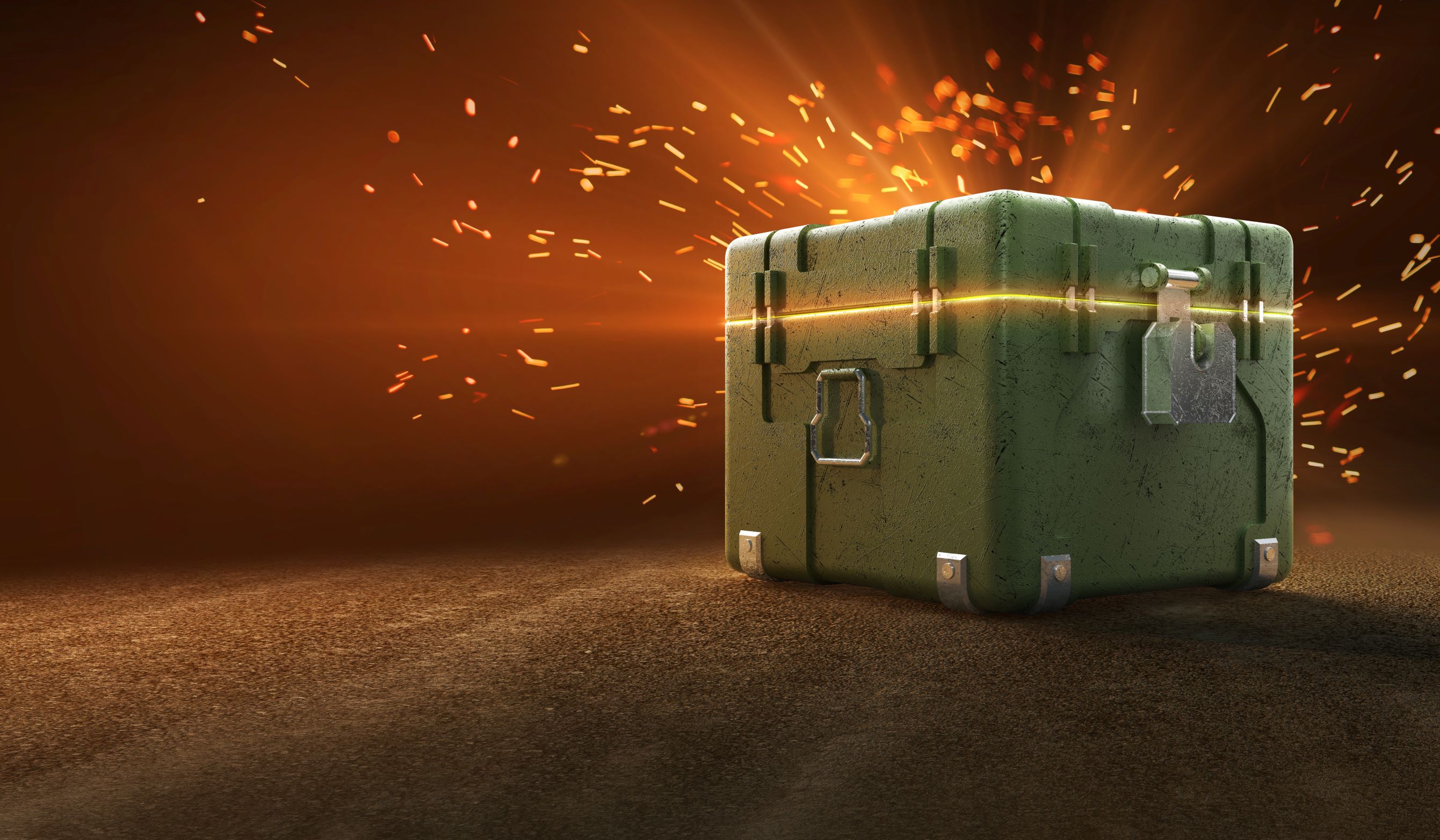 Lootbox leuchtender Inhalt Beutebox