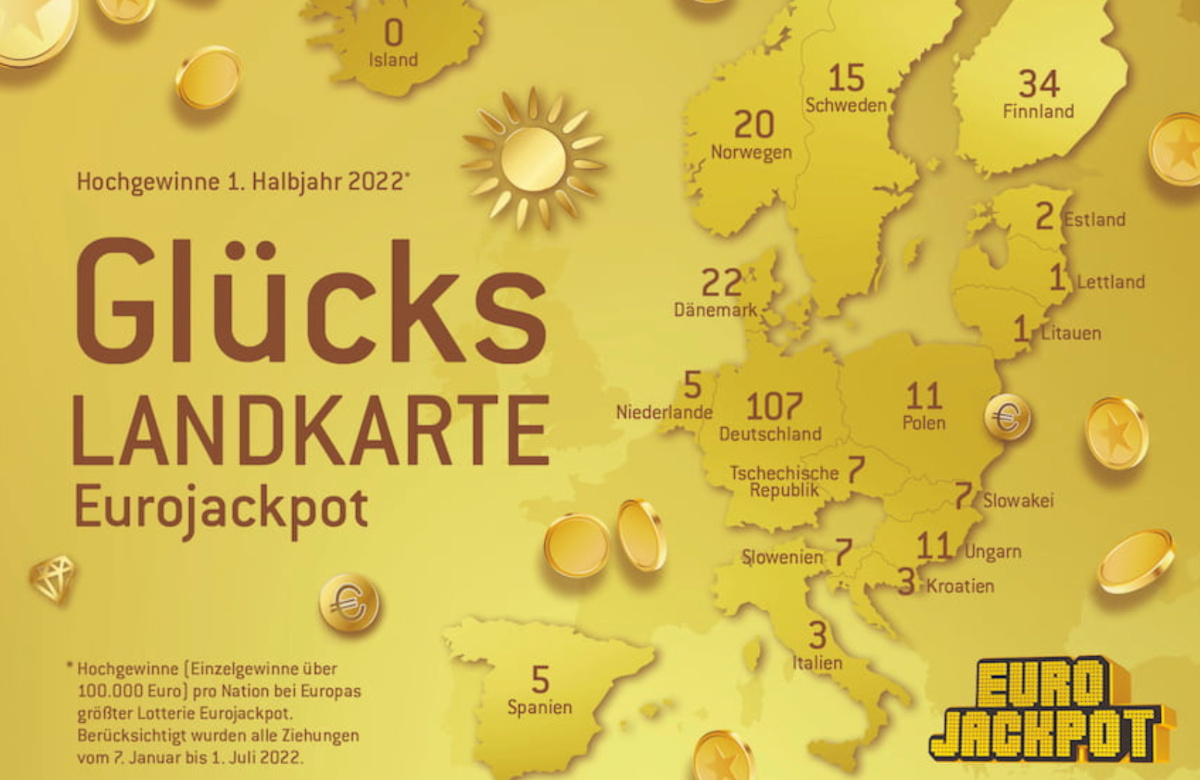 Eurojackpot Glücks-Landkarte